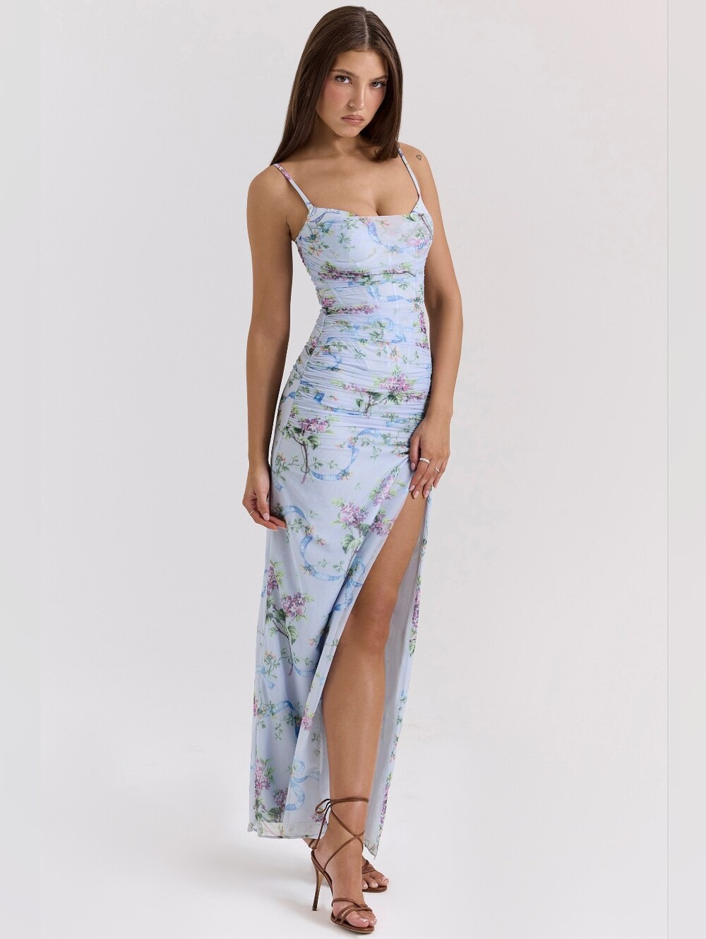 Blue Floral Print 'Lini' House of CB- XL (Plus Cup!)